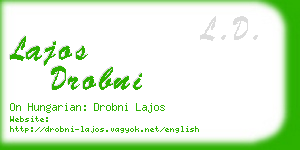 lajos drobni business card